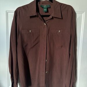 Orvis Chocolate Silk Shirt